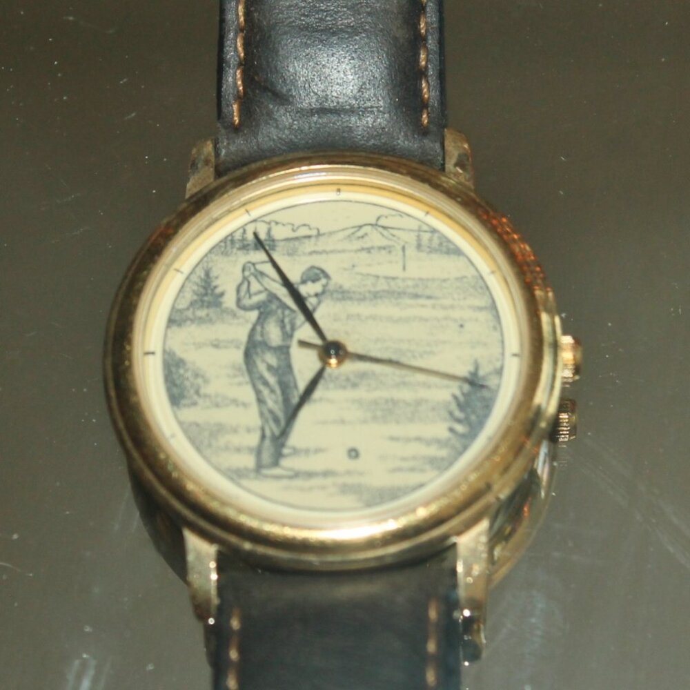 Vintage $295 Men's BON TON Swiss Movement Golf Watch